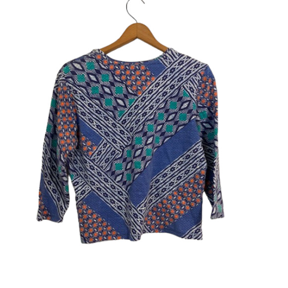 Azure Blue EMBELLISHED Blouse - Ruby Rd. Petite - Picture 5 of 9